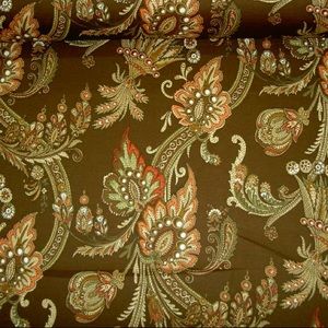 Duralee Floral Ainsley Paisley color Chocolate